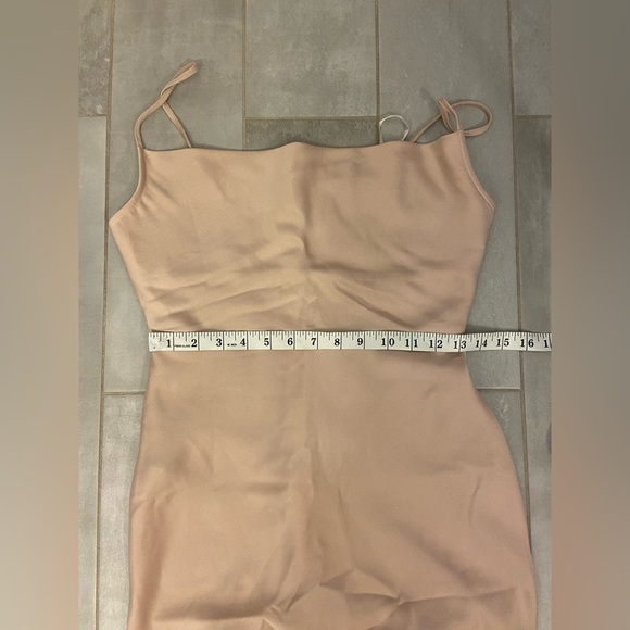 BHLDN Cali Satin Charmeuse Cowl Neck Midi Dress Blush Pink Size 4 - Picture 11 of 11